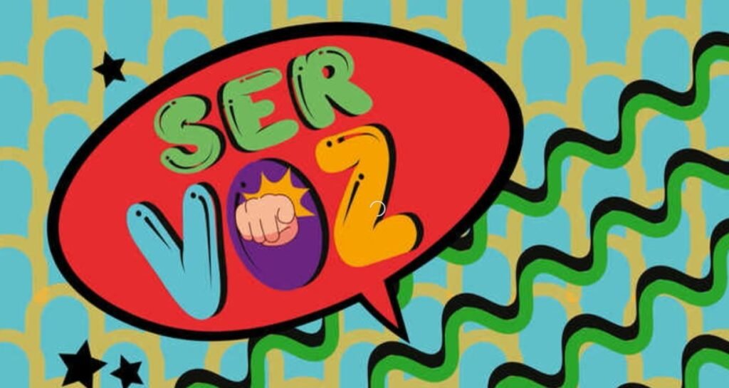 animación colorida de campaña digital "ser voz"